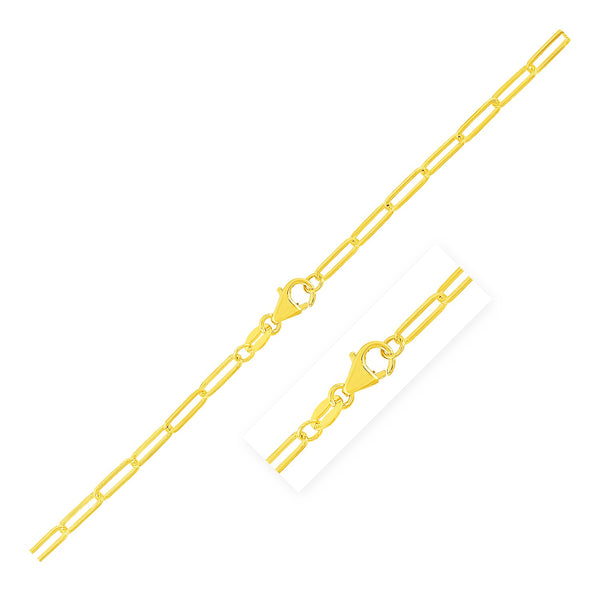 14K Yellow Gold Paperclip Chain (2.5mm) - Regeneration Zone