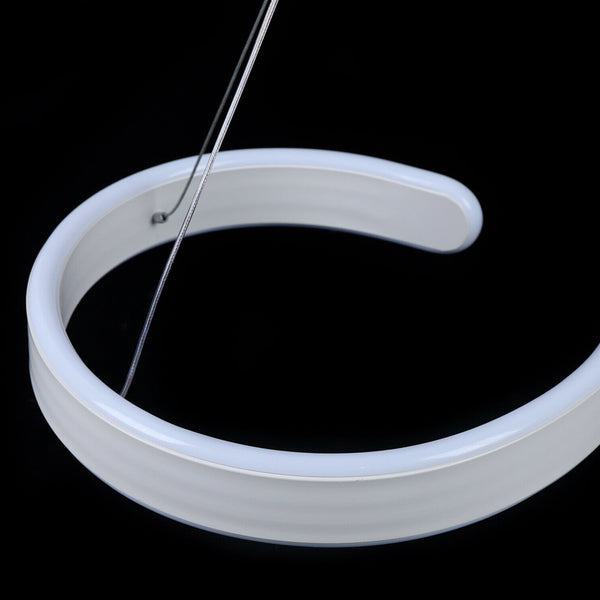 Contemporary Acrylic LED Swirl Shaped Light Fixture - Regeneration Zone