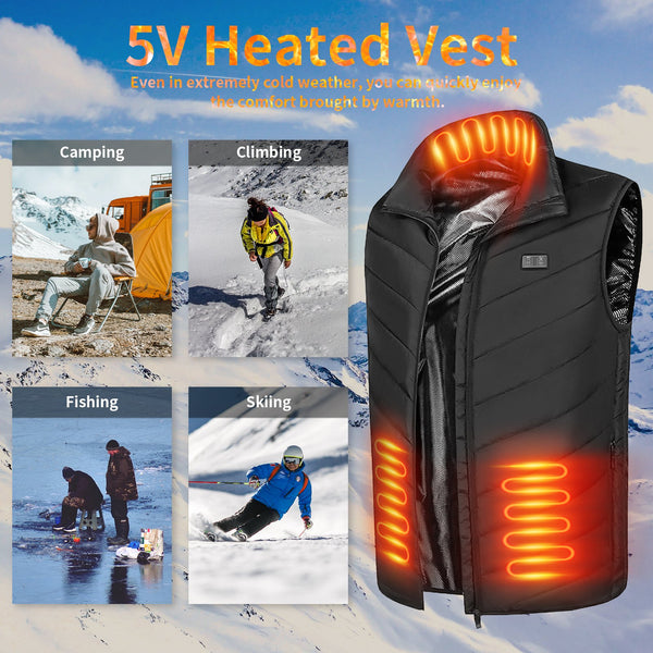 USB Heated Vest - Waterproof, 3 Temp Levels - Regeneration Zone