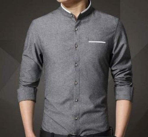 Mens Mandarin Collar Shirt - Regeneration Zone