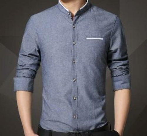 Mens Mandarin Collar Shirt - Regeneration Zone