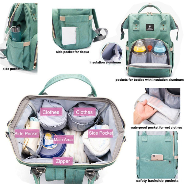 Mummy Backpack Diaper Bags Large Multifunctional Baby Bag SP - Regeneration Zone