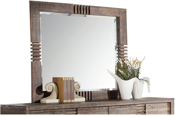 Reclaimed Oak Finish Rectangular Mirror - Regeneration Zone