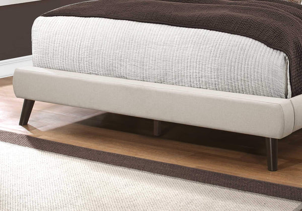 70.25" x 87.25" x 47.25" Beige Foam Solid Wood Linen Queen Size Bed - Regeneration Zone