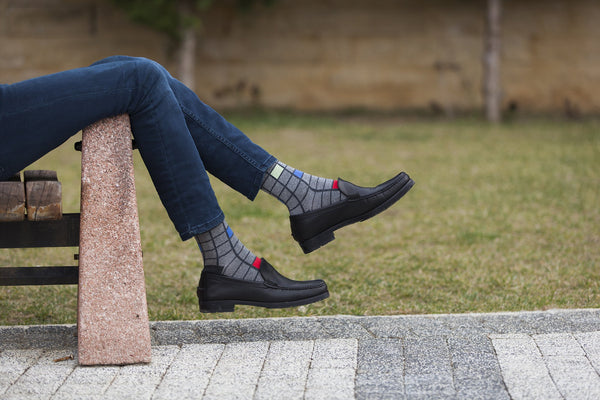 Men's Fashionable Blocks Socks - Regeneration Zone