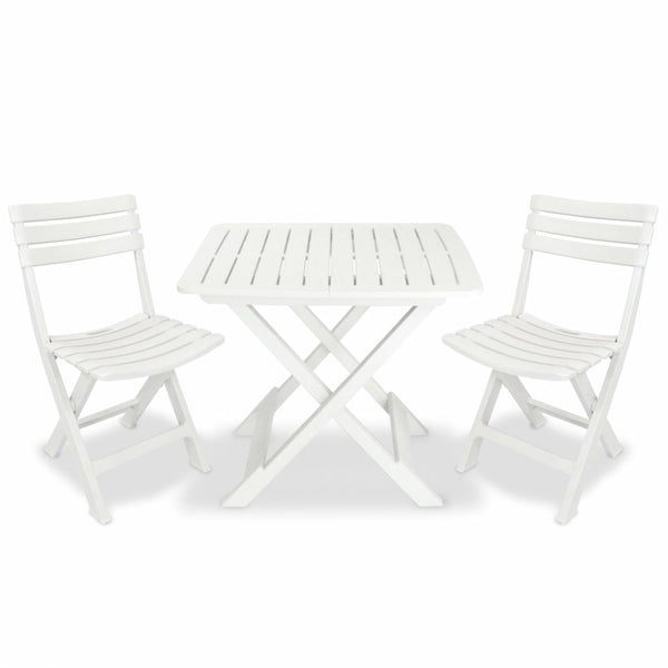 3 Piece Folding Bistro Set Plastic Anthracite - Regeneration Zone