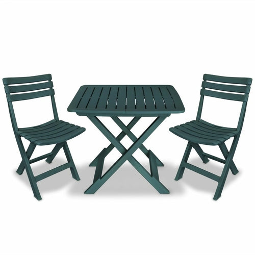 3 Piece Folding Bistro Set Plastic Anthracite - Regeneration Zone
