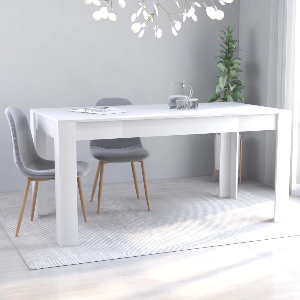 Dining Table White 63"x31.5"x30" Chipboard - Regeneration Zone