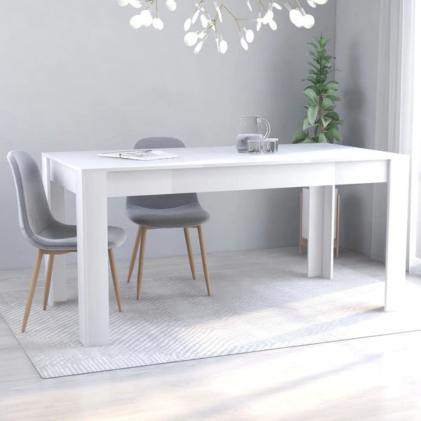 Dining Table White 63"x31.5"x30" Chipboard - Regeneration Zone