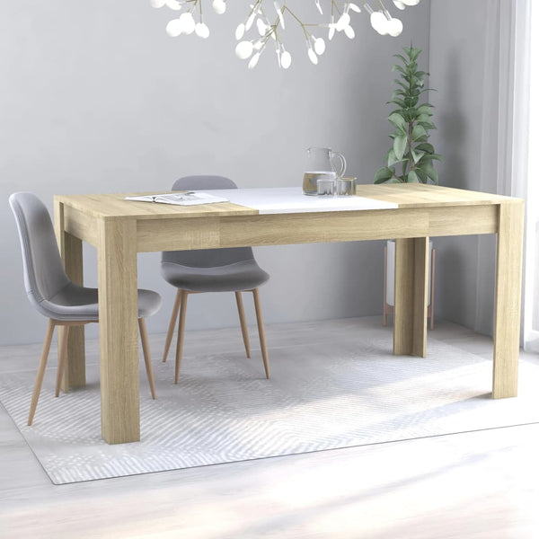Dining Table White 63"x31.5"x30" Chipboard - Regeneration Zone