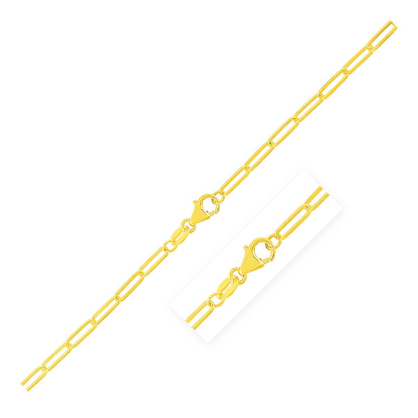 14K Yellow Gold Paperclip Chain (2.5mm) - Regeneration Zone