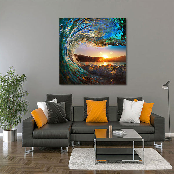 Flamboyant Ocean Wave Acrylic Panel Wall Art - Regeneration Zone