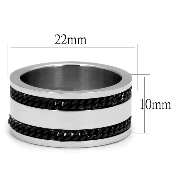 Men Stainless Steel Epoxy Rings TK2927- Regeneration Zone