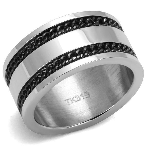 Men Stainless Steel Epoxy Rings TK2927- Regeneration Zone