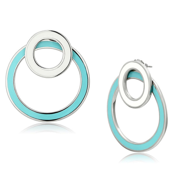 Women Stainless Steel Epoxy Earrings TK916 - Regeneration Zone