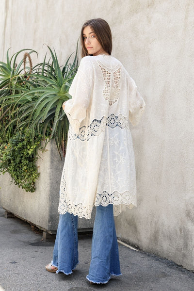 Crochet Open Patch Kimono - Regeneration Zone