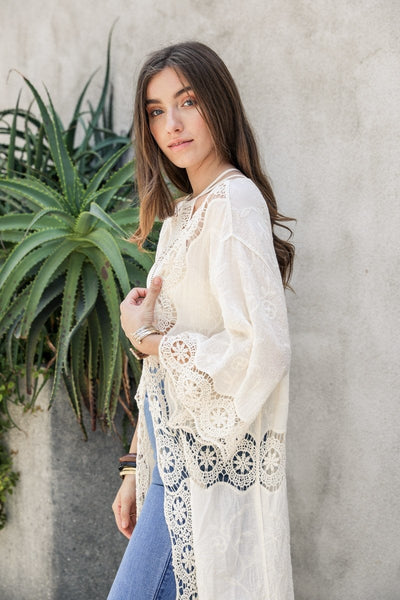 Crochet Open Patch Kimono - Regeneration Zone
