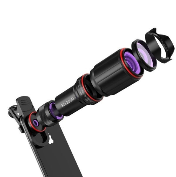 Ultra Crystal HD 32x Zoom Telescope Mobile Phone Camera Lens Set - Regeneration Zone