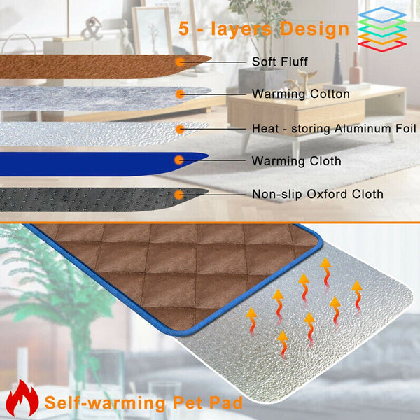Self Heating Thermal Mattress Bed for Dogs and Cats - Regeneration Zone