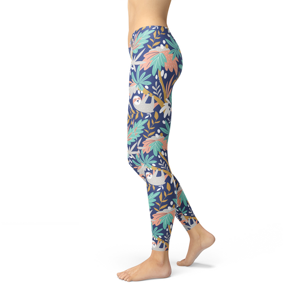 Womens Sloth Leggings - Regeneration Zone