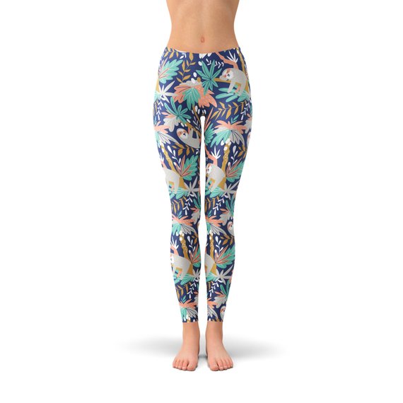 Womens Sloth Leggings - Regeneration Zone
