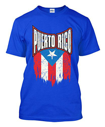 Tshirt O-neck Summer Personality Fashion Men T-shirts Big Puerto Rico Distressed Flag Men's T-shirt - Regeneration Zone
